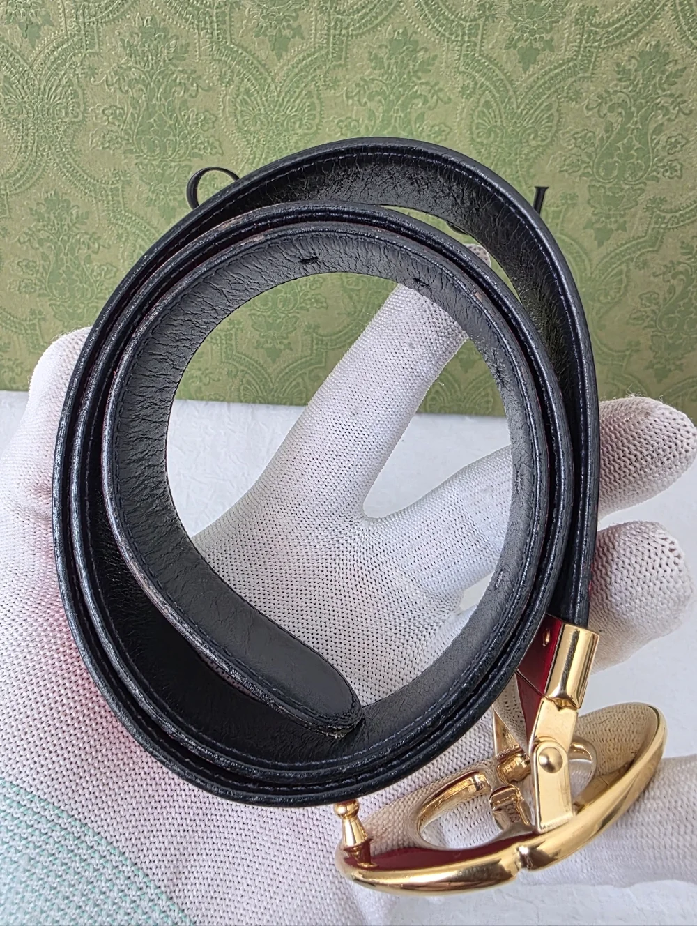 Aurh Gucci Double GG Reversible Leather Belt - Picture 4 of 10